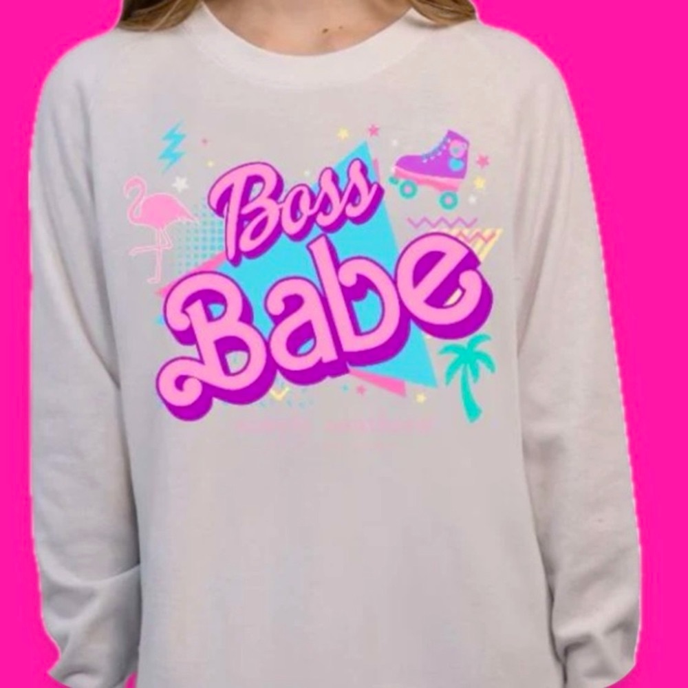 Barbie SweatShirt pullover Simply Southern  
Boss Babe Size XL NWT